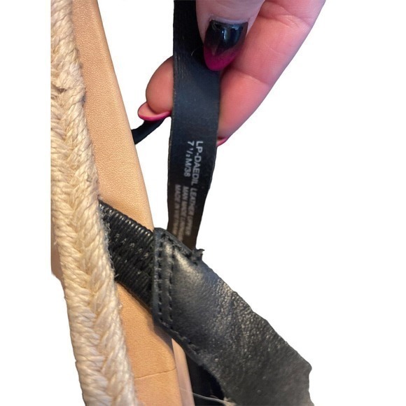 Lucky Brand Womens Darli Black Leather‎ Open Toe Slingback Sandals Size 7.5 - Picture 4 of 5